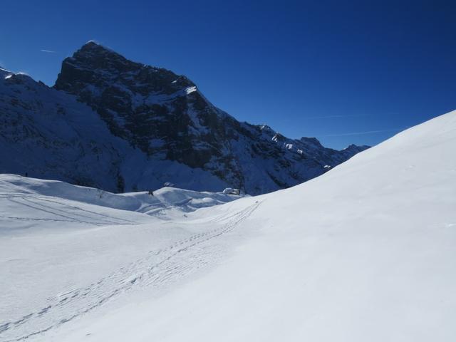 über den Titlis Trail laufen wir zurück zur Fürenalp, die vor uns ersichtlich ist