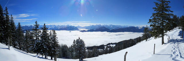 sehr schönes Breitbildfoto aufgenommen bei der Weggabelung Punkt 1520 m.ü.M.