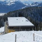 Blick auf das Bergrestaurant Wildspitz, wo wir eine Mittagspause eingelegt haben