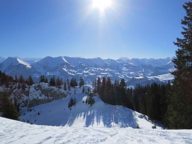 die Aussicht in die Berner Alpen wird immer schöner