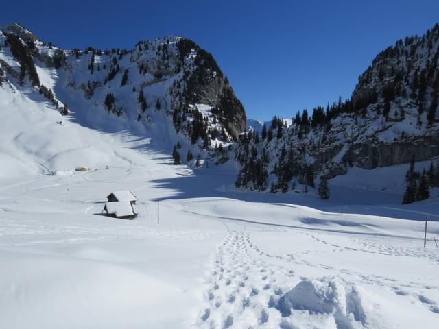 der Weg führt uns nun hinunter zur Hinterstockenalp 1616 m.ü.M.