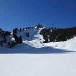 auf dem Hinterstockensee 1574 m.ü.M. schauen wir nochmals hinauf zum Cheibehore