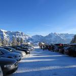 beim grossen Parkplatz auf der Tannenbodenalp-Flumserberg