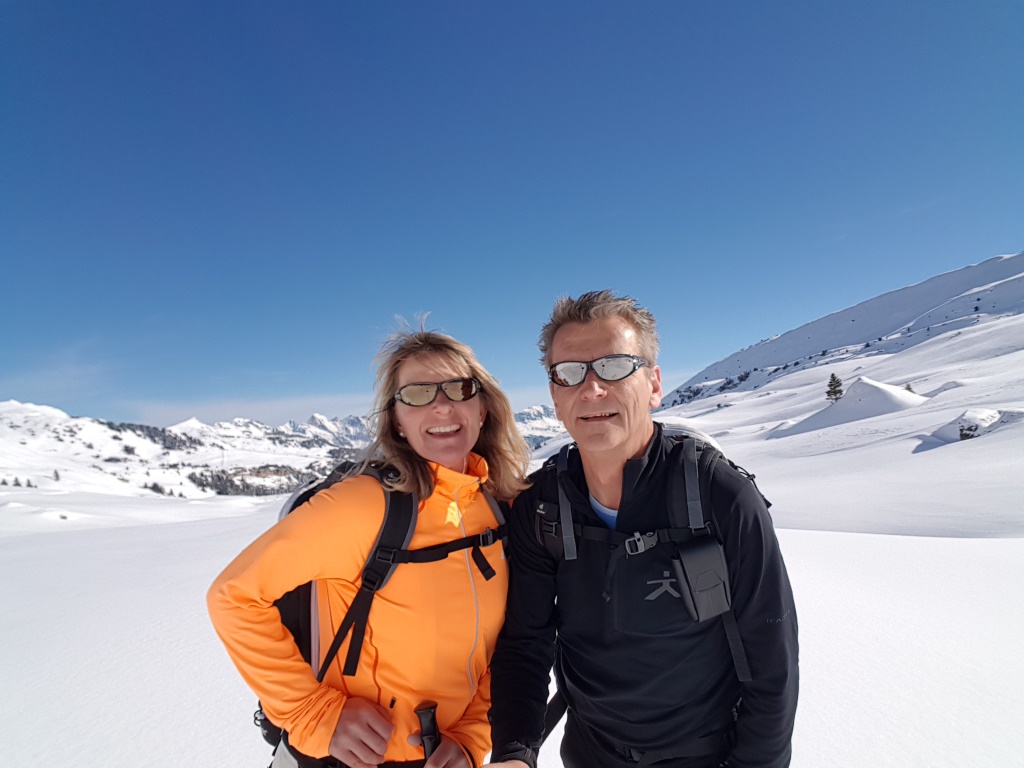 Erinnerungsfoto aufgenommen auf der Alp Fursch