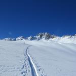 von der Alp Fursch geht es nun wieder relativ steil aufwärts