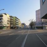 vom Bahnhof in Kreuzlingen, laufen wir Richtung Grenze