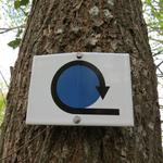 der Weg ist mit diesem Symbol sehr gut gekennzeichnet