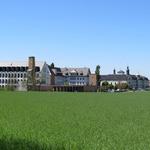 Blick zurück zum grossen Kloster von Hegne