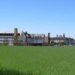 Blick zurück zum grossen Kloster von Hegne