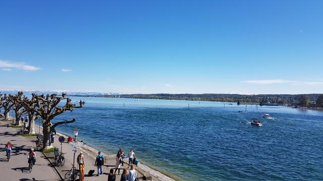 wir haben Konstanz und gleichzeitig den Rhein erreicht