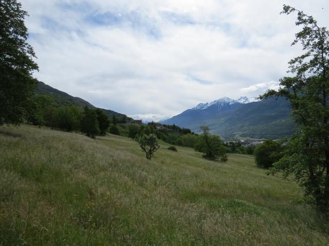 über sonnenverwöhnte Wiesenhänge lassen wir Aosta hinter uns