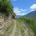 über den Weinwanderweg und mit sehr schöner Aussicht, geniessen wir das Pilgern