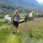 meine Maus findet die Via Francigena durch das Aostatal einfach super schön