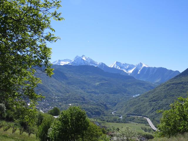 Blick auf Mont Voghel, Becca Vlou, Becca Torché, Corno del Lago und Mont de l'Oie