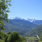 Blick auf Mont Voghel, Becca Vlou, Becca Torché, Corno del Lago und Mont de l'Oie