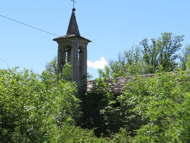 wir erreichen die kleine Kirche Madonna delle Nevi in Chenal