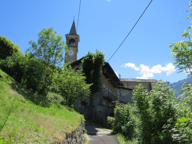 wir erreichen die die Kirche Natività della Vergine in Montjovet