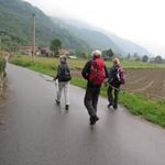 bei starker Bewölkung, aber noch kein Regen, starten wir in Montestrutto