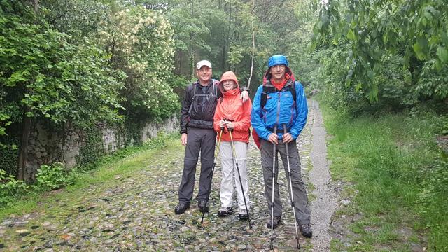 trotz dem Regen sind wir gut gelaunt