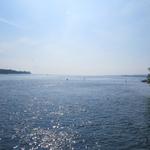 Blick von der Rheinbrücke auf den Bodensee