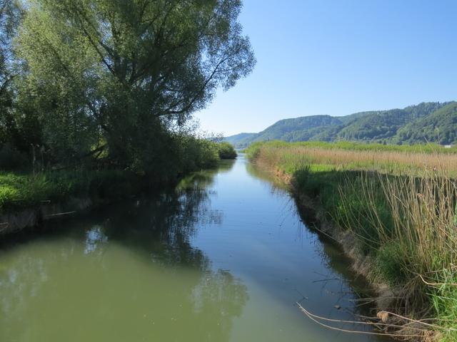 wir überqueren die Stockacher Aach. Die Stockacher Aach gehört zu den kleineren Zuflüssen des Bodensees