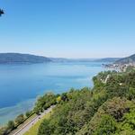 Blick zurück. linkes Seeufer Bodman, geradeaus Ludwigshafen, rechtes Seeufer Sipplingen