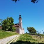 die Wallfahrtskirche von Birnau ist schon von weitem zu sehen