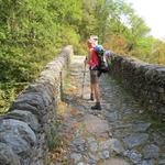 wir überqueren die Brücke, die sich mit elegantem Schwung über die Schlucht der Melezza wölbt