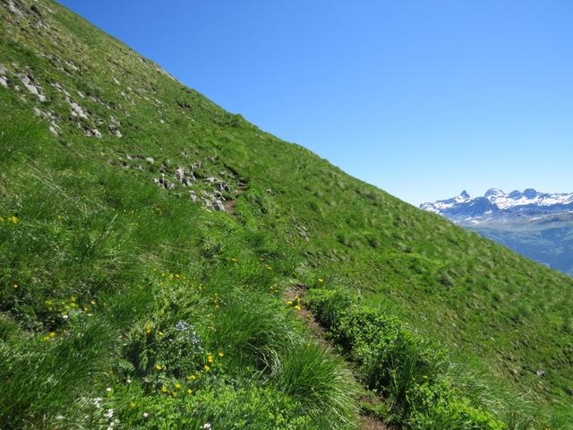 der Bergweg ist immer gut ersichtlich