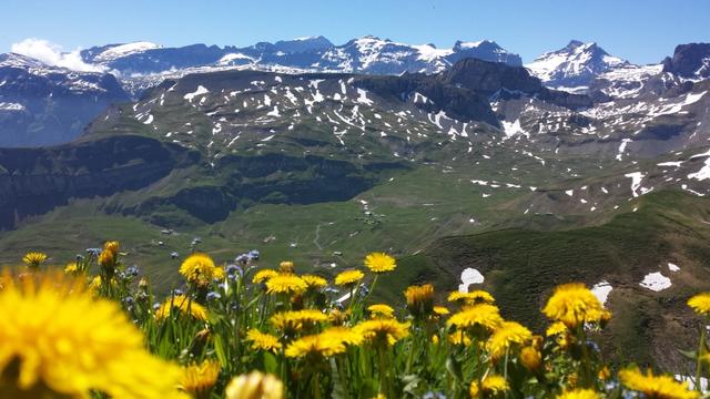 was für eine schöne Aussicht beim Aufsteigen