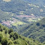 Tiefblick auf Muggio und Cabbio