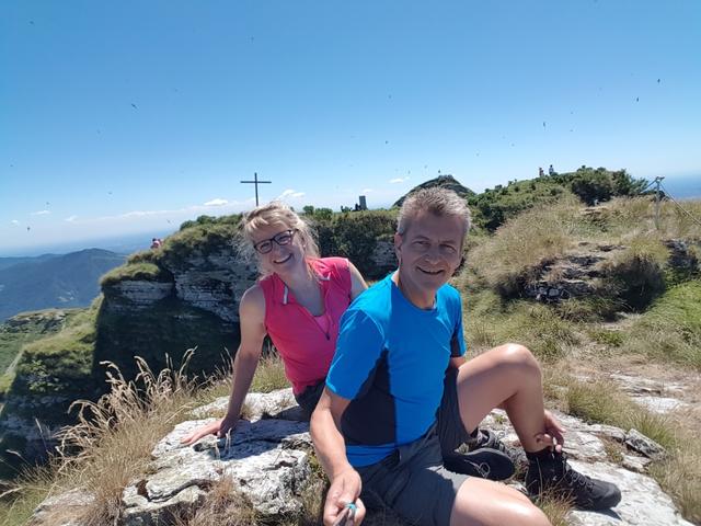 Erinnerungsfoto aufgenommen auf dem zweiten Gipfel des Baraghetto 1659 m.ü.M.