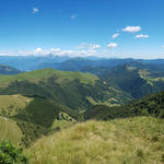 sehr schönes Breitbildfoto, mit Blick ins Valle di Muggio, Lago di Como und Lago di Lecco