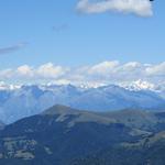 Blick hinüber zu den Eisriesen der Walliser Alpen