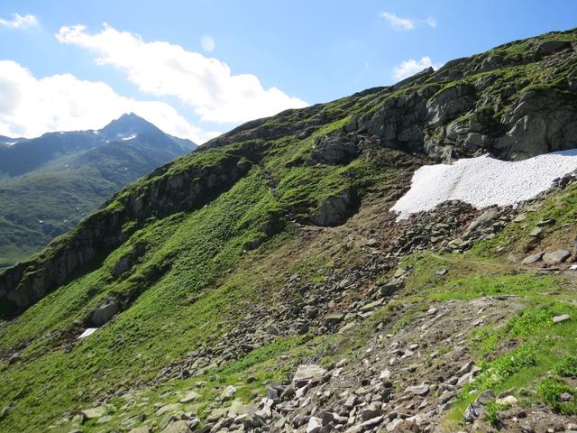 Blick zurück zur Weggabelung