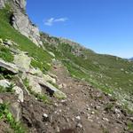 der Wanderweg führt uns zuerst den Höhenkurven nach...