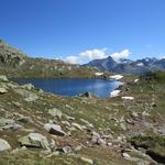 Blick zurück zum sehr schön gelegenen oberen Lago d'Orsirora