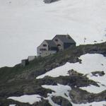 Blick zur Rotondohütte. Diese Hütte haben wir vor vielen Jahren einmal besucht