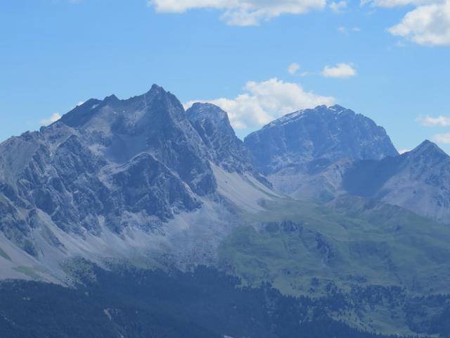 Blick zum Piz Mitgel, Corn da Tinizong und Piz Ela