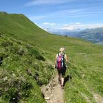 wir wandern weiter geradeaus zur Muttner Alp