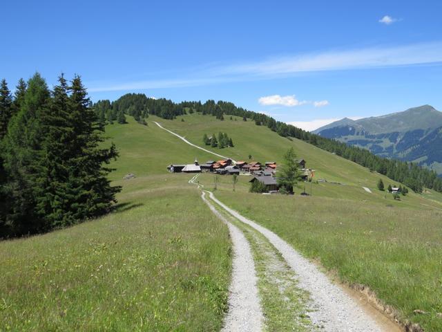 bei der Weggabelung Punkt 1900 m.ü.M. wandern wir geradeaus weiter...