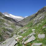 Blick ins Talende mit dem Adula oder auf Deutsch Rheinwaldhorn