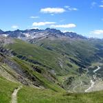 sehr schönes Breitbildfoto mit Blick ins italienische Val Ferret