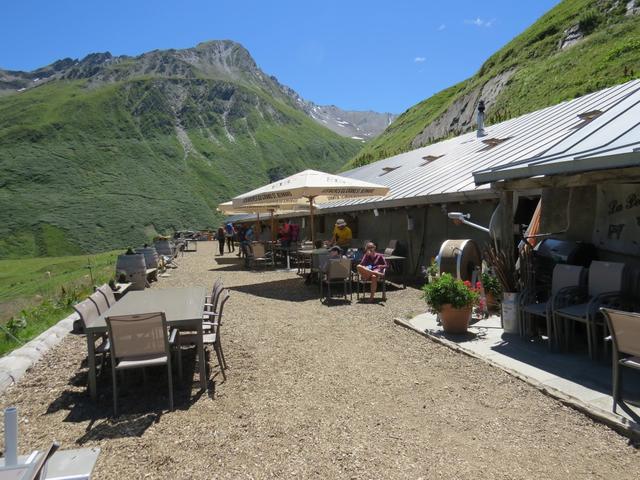 bei der Gîte Alpage La Peule legen wir eine kurze Pause ein...