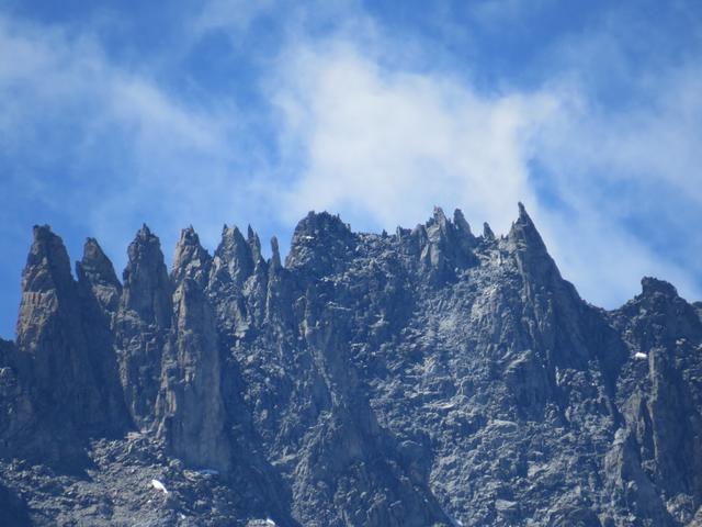 der scharfkantige Grat des Aiguilles Rouges du Dolent