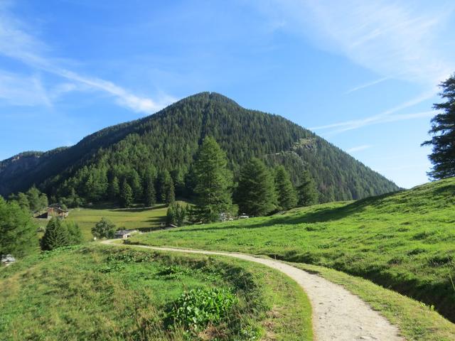 Blick zurück zum Col de la Forclaz und zum Mont de l'Arpille, den wir auch schon besucht haben
