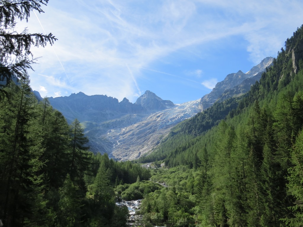 die Sicht wird frei auf den Glacier du Trient