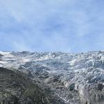 wie ein Meer aus Eis liegt die Fläche des Glacier du Trient auf der anderen Talseite