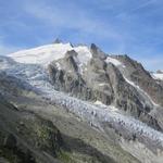 immer wieder bleiben wir stehen und bestaunen den wildzerrissenen Trientgletscher