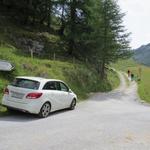 unterhalb von La Delise 1827 m.ü.M. kreuzen wir die Alpstrasse...